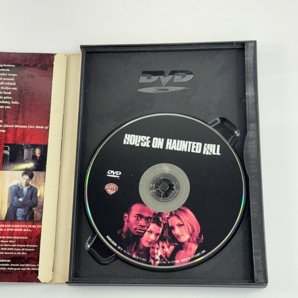House on Haunted Hill DVD 1999 Remake Famke Janssen Taye Diggs Snapper Case - Picture 3 of 4